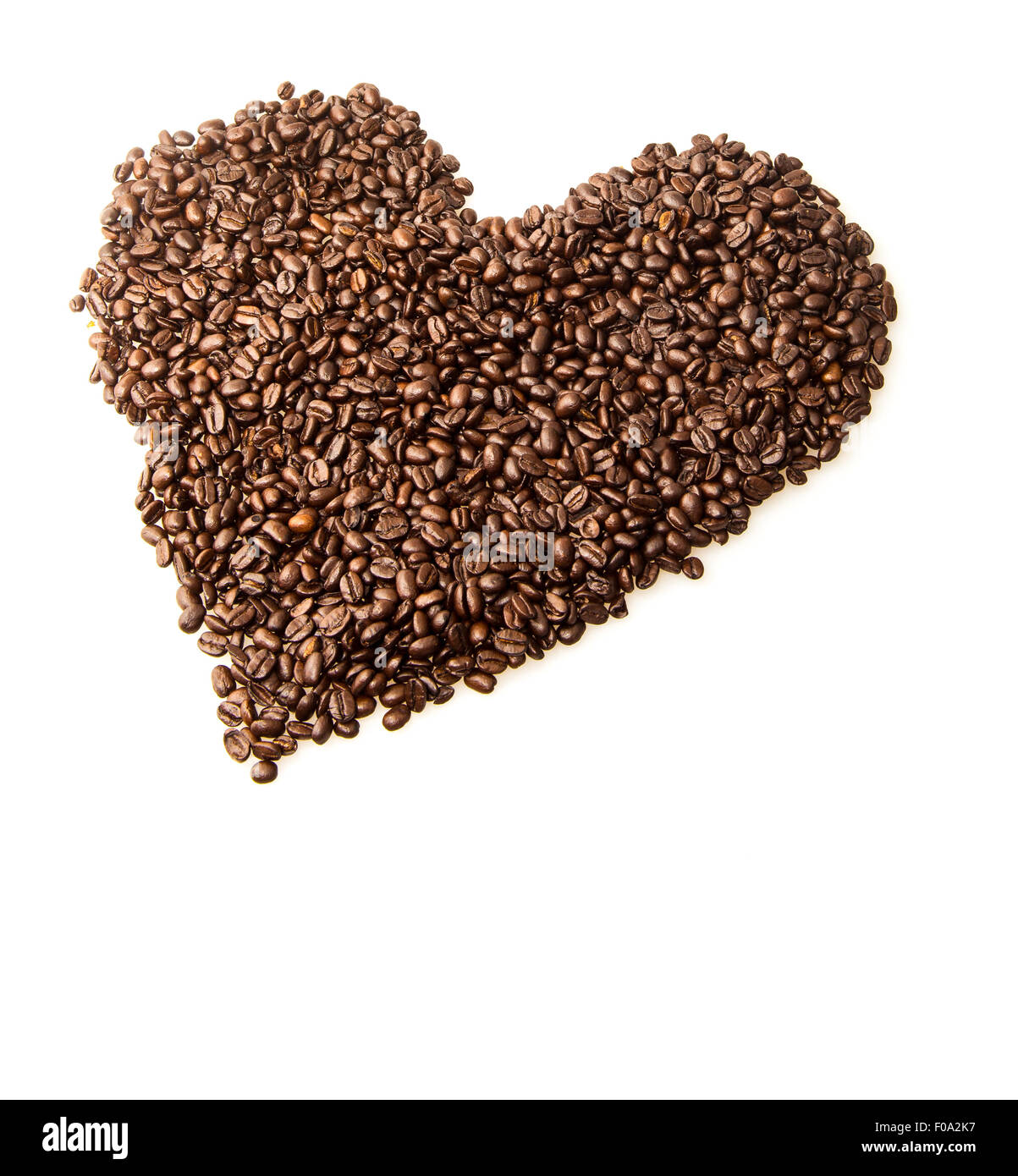 I chicchi di caffè cuore Foto Stock