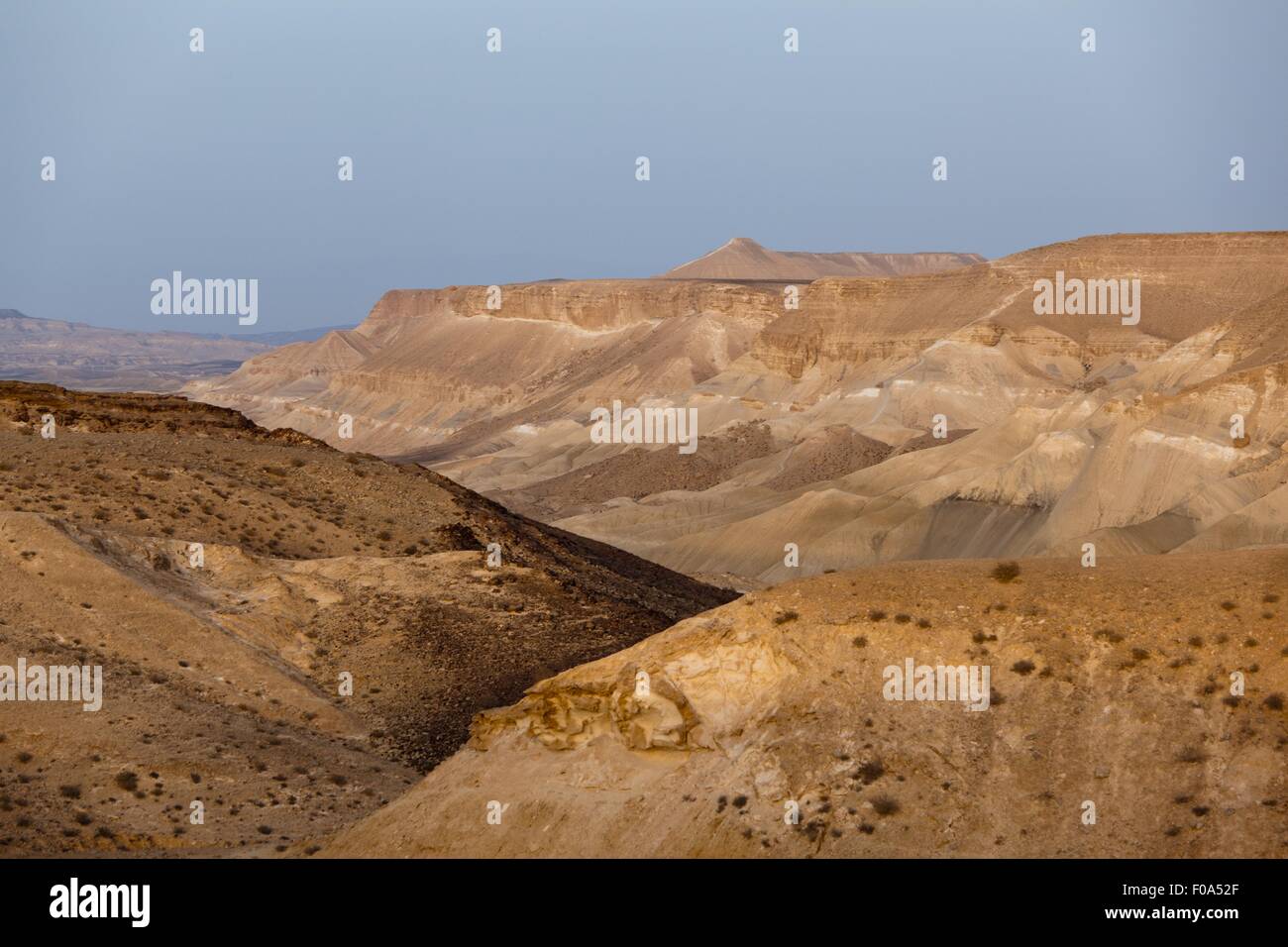 Vista di Wadi Hawarim nel Negev, Israele Foto Stock