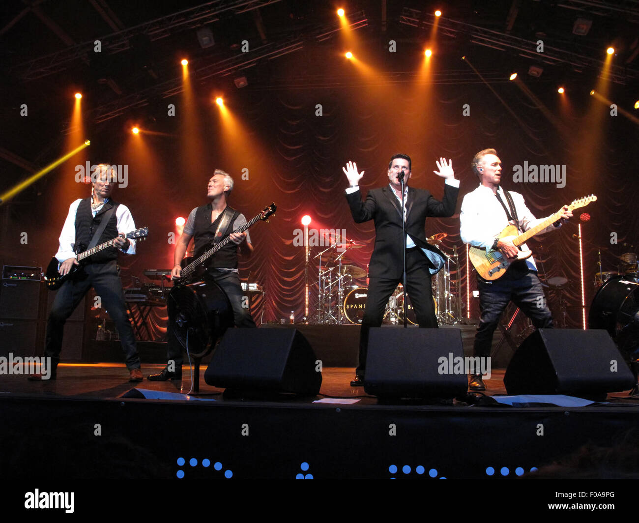 British pop band Spandau Ballet performing a Henley Festival 2015 Foto Stock
