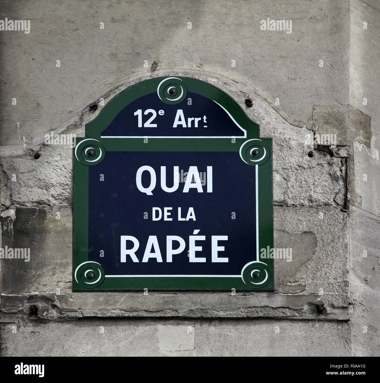 Via Quai de la Rapée a Parigi Francia Foto Stock