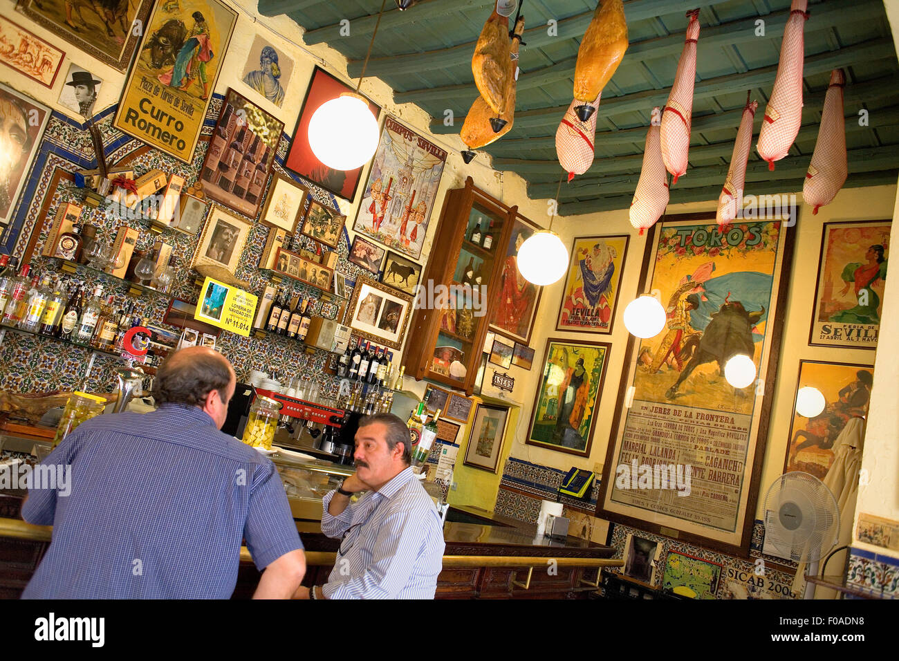 Bar Casa Placido,in 11 Ximenez de Enciso street, il quartiere di Santa Cruz,Sevilla,Andalucia,Spagna Foto Stock