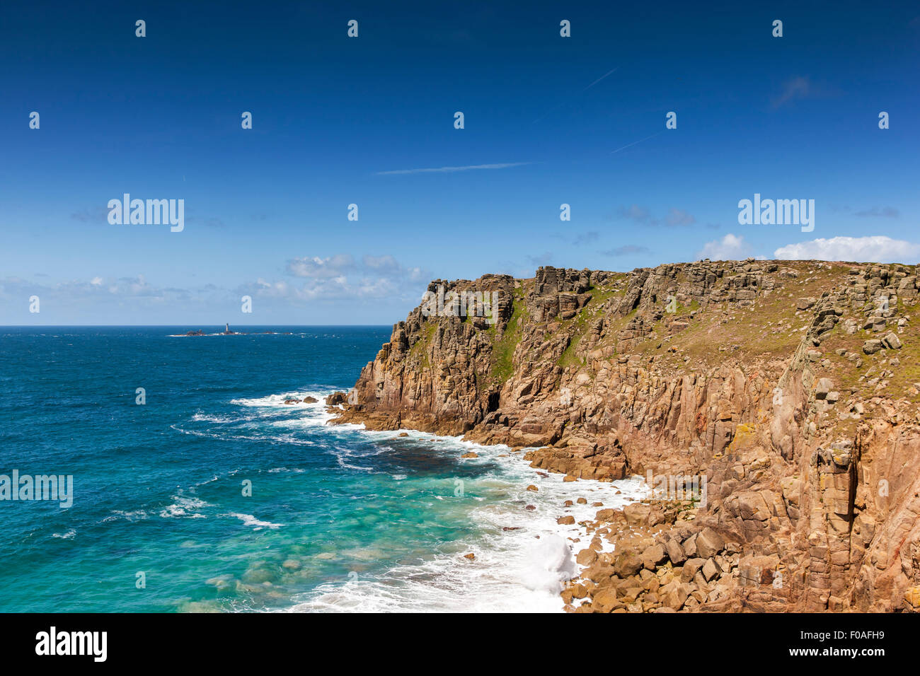 South West Coast Path, Lands End Foto Stock