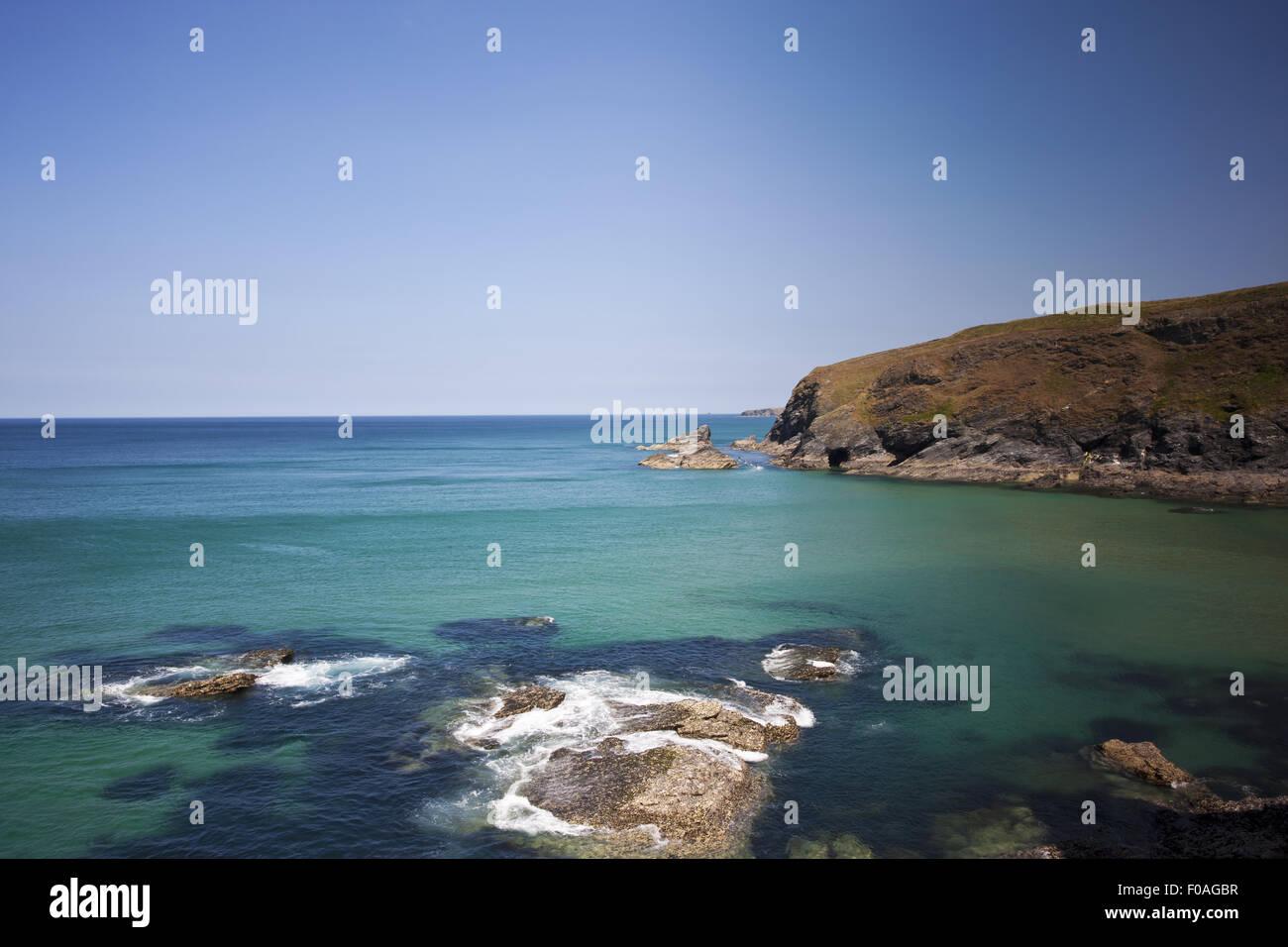 South West Coast Path, Morgan Porth Foto Stock