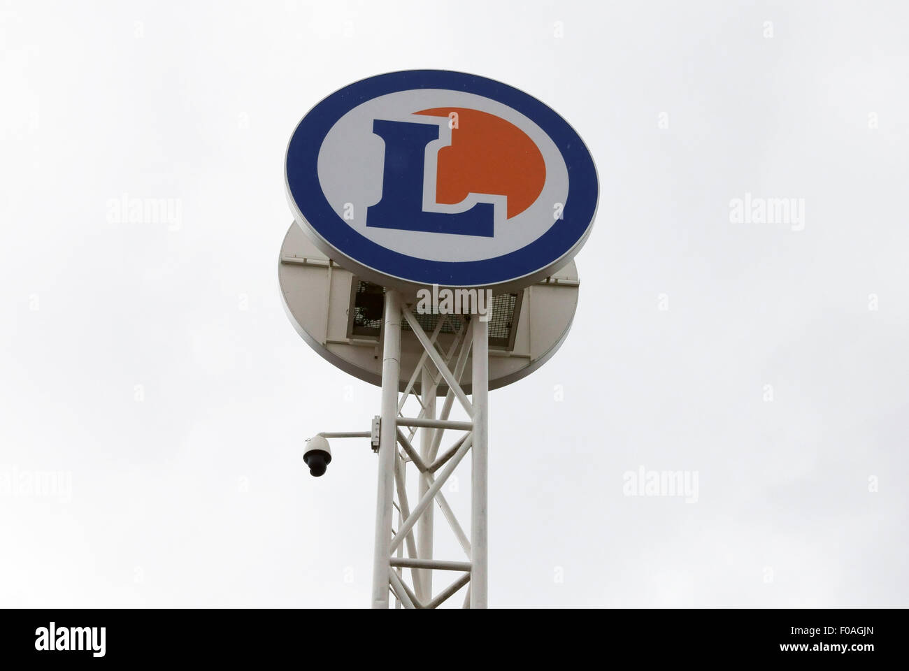 Ramo di Francese della catena di supermercati e Leclerc, Francia Foto Stock