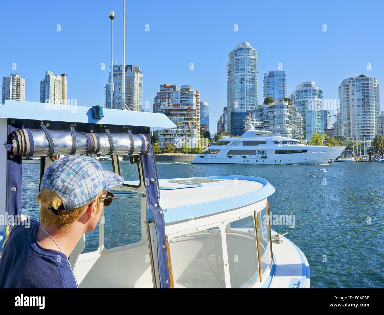 False Creek traghetti in Vancouver, British Columbia, Canada Foto Stock