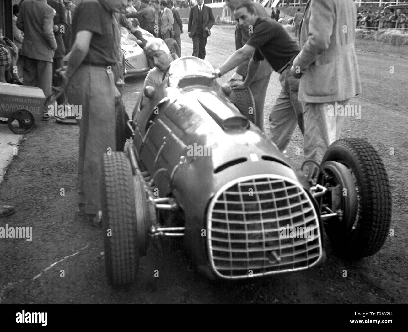 ASCARI box Ferrari Gran Premio del Belgio 1949 Foto Stock