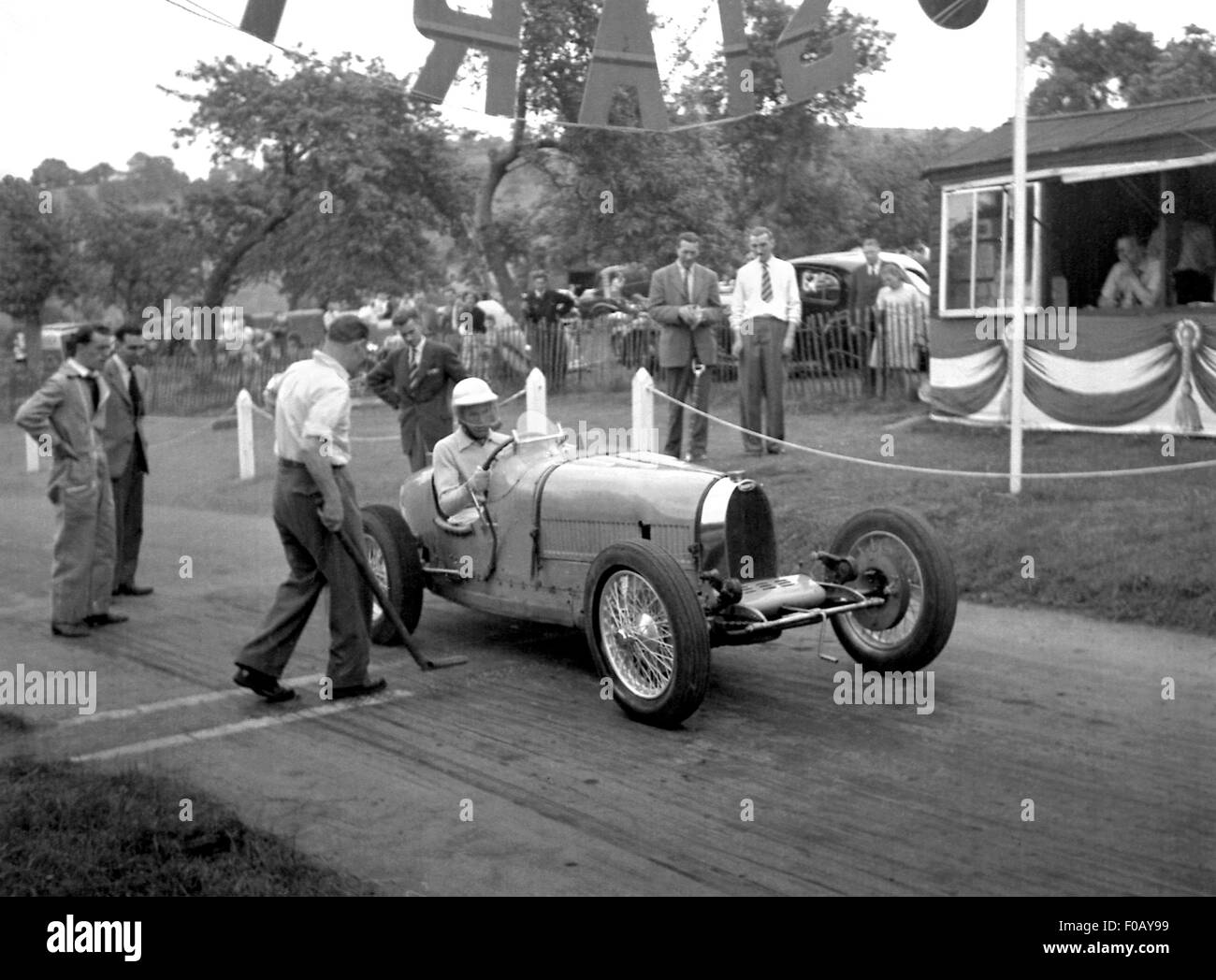 Bugatti auto racing a Prescott 1930s Foto Stock