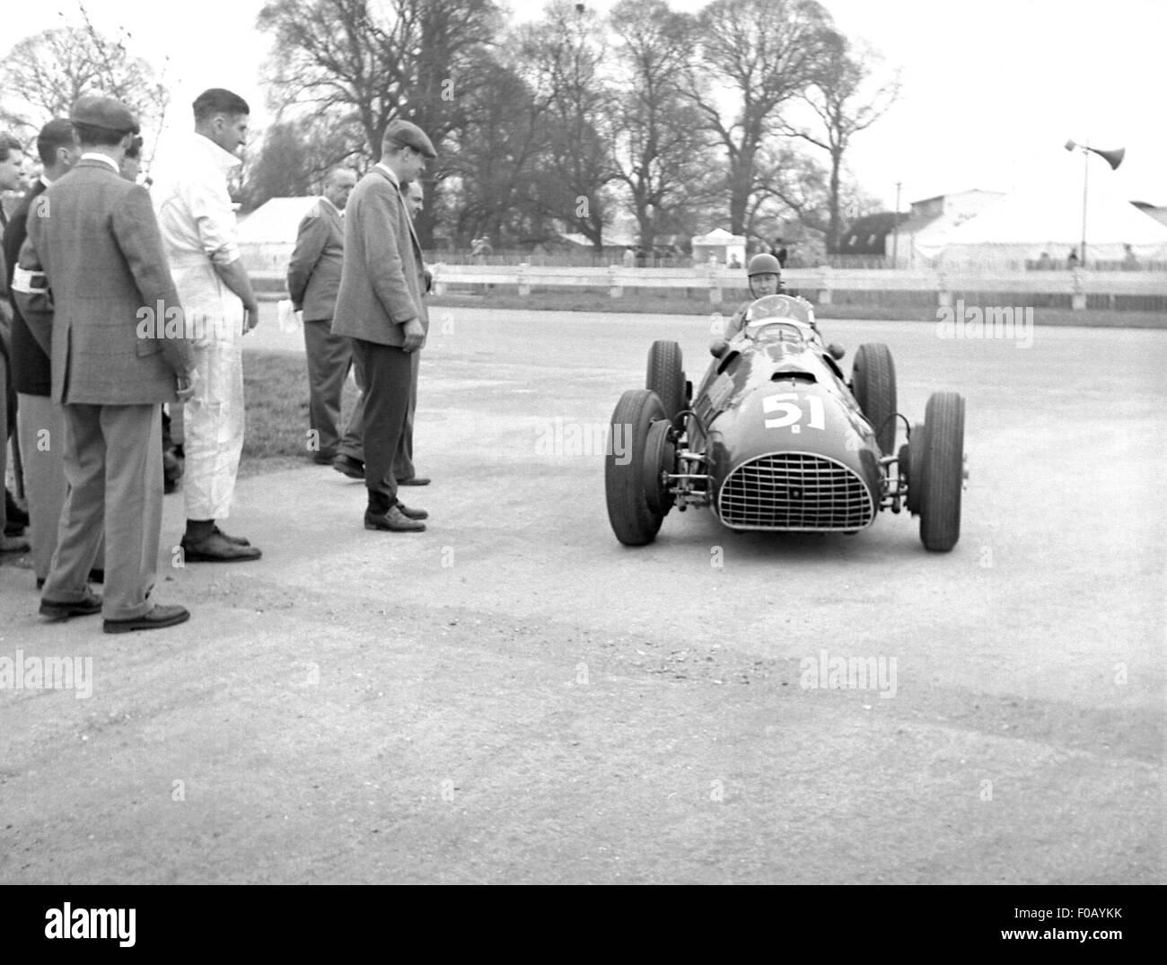 Peter Whitehead nella sua Ferrari 1951 Foto Stock