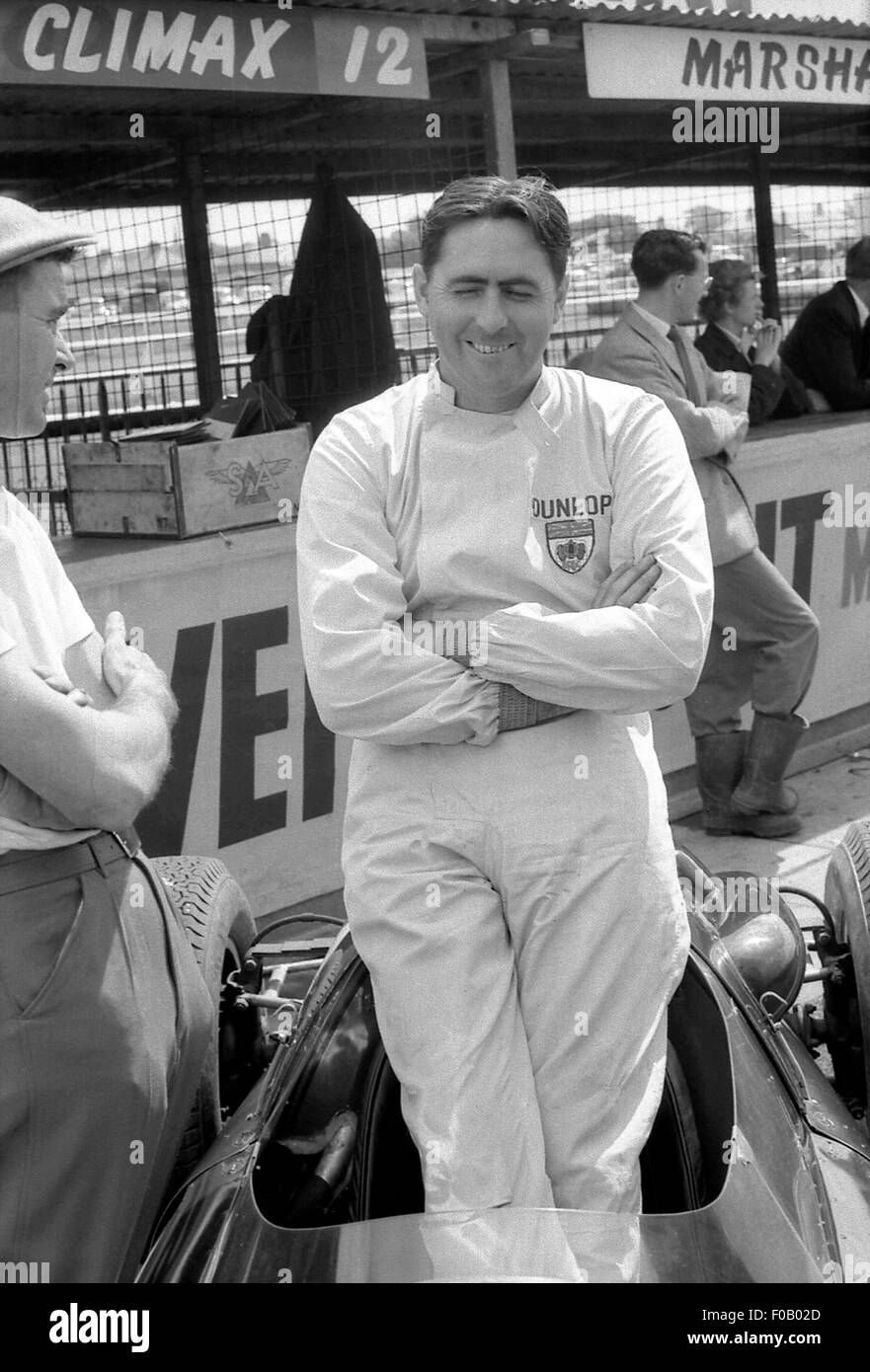 18 luglio 1959 British GP Eglinton Jack Brabham Cooper-Climax T51 vincitore di gara. Foto Stock
