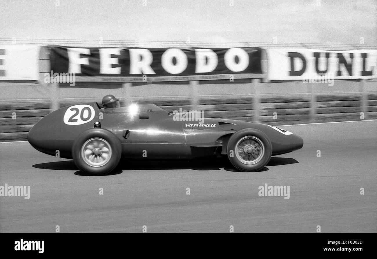 GP di Gran Bretagna : L'Aintree 18 luglio 1959. Tony Brooks Vanwall VW ritirato. Foto Stock