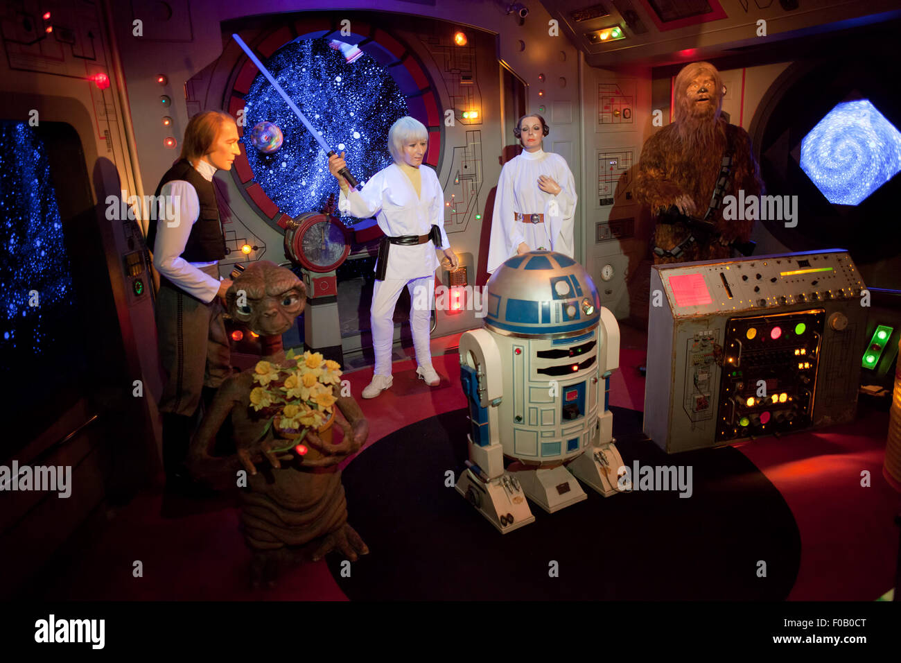Film Star Wars waxwork figure in Barcellona Wax Museum - Museo de Cera in Catalogna, Spagna Foto Stock