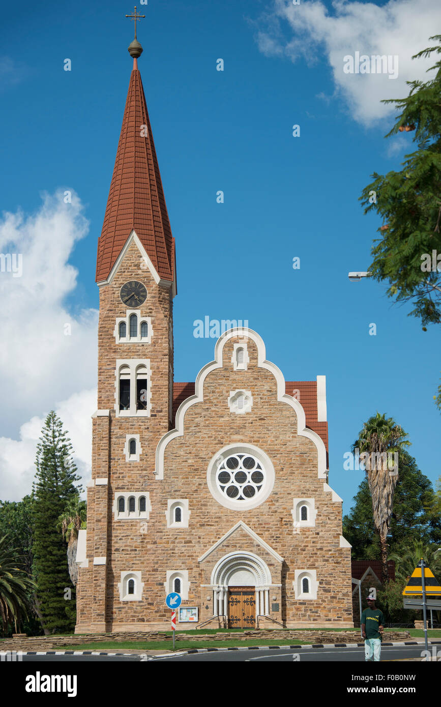 Luterana Chiesa di Cristo (Christuskirche), Fidel Castro Street, Windhoek (Windhuk), Regione di Khomas, Repubblica di Namibia Foto Stock
