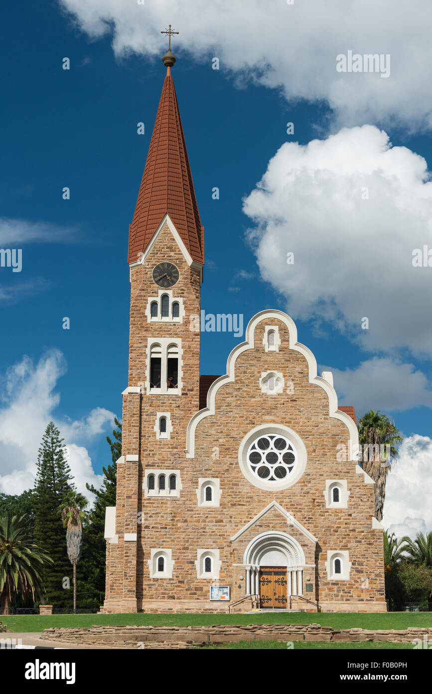 Luterana Chiesa di Cristo (Christuskirche), Fidel Castro Street, Windhoek (Windhuk), Regione di Khomas, Repubblica di Namibia Foto Stock