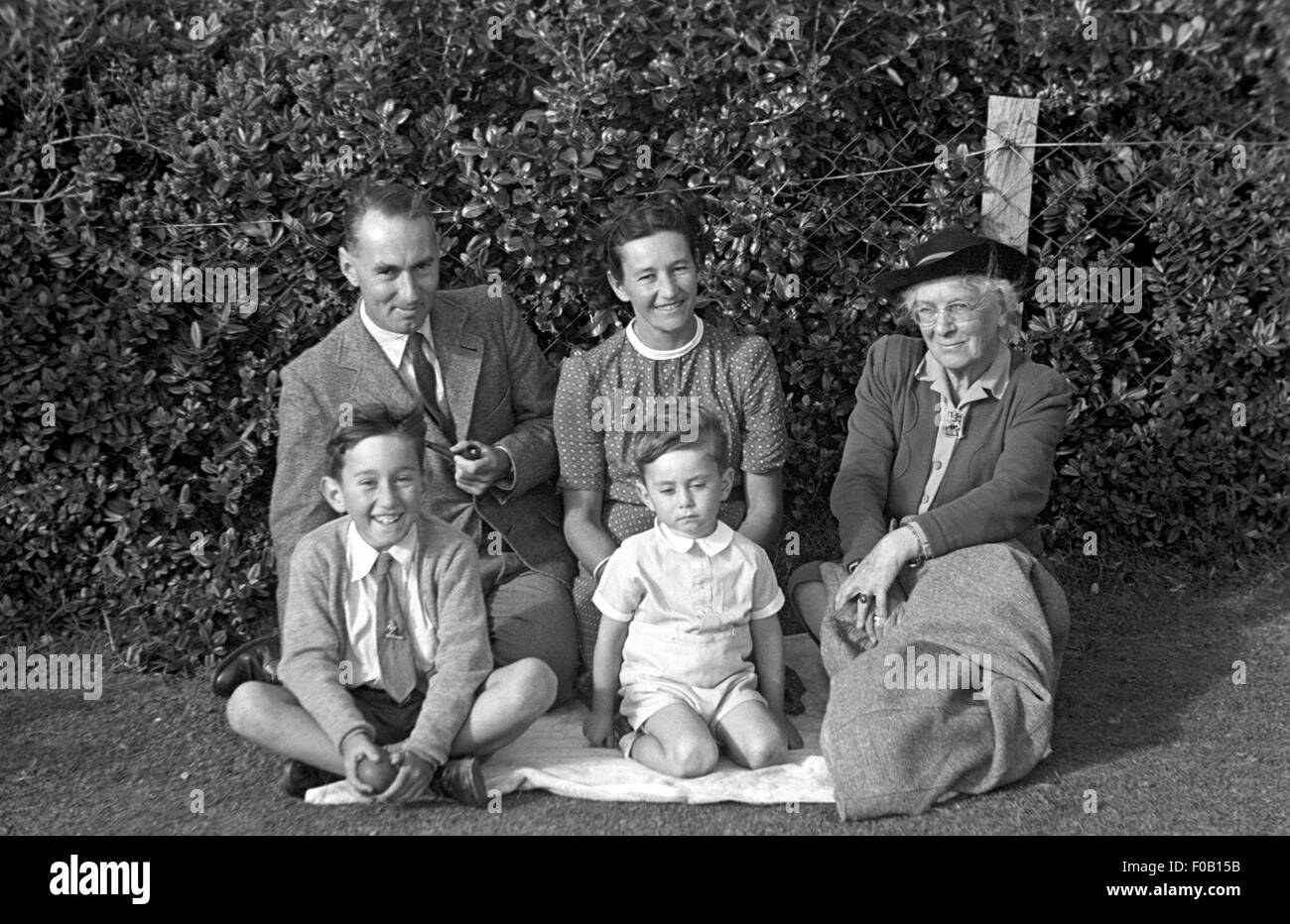 Un ritratto di famiglia Foto Stock