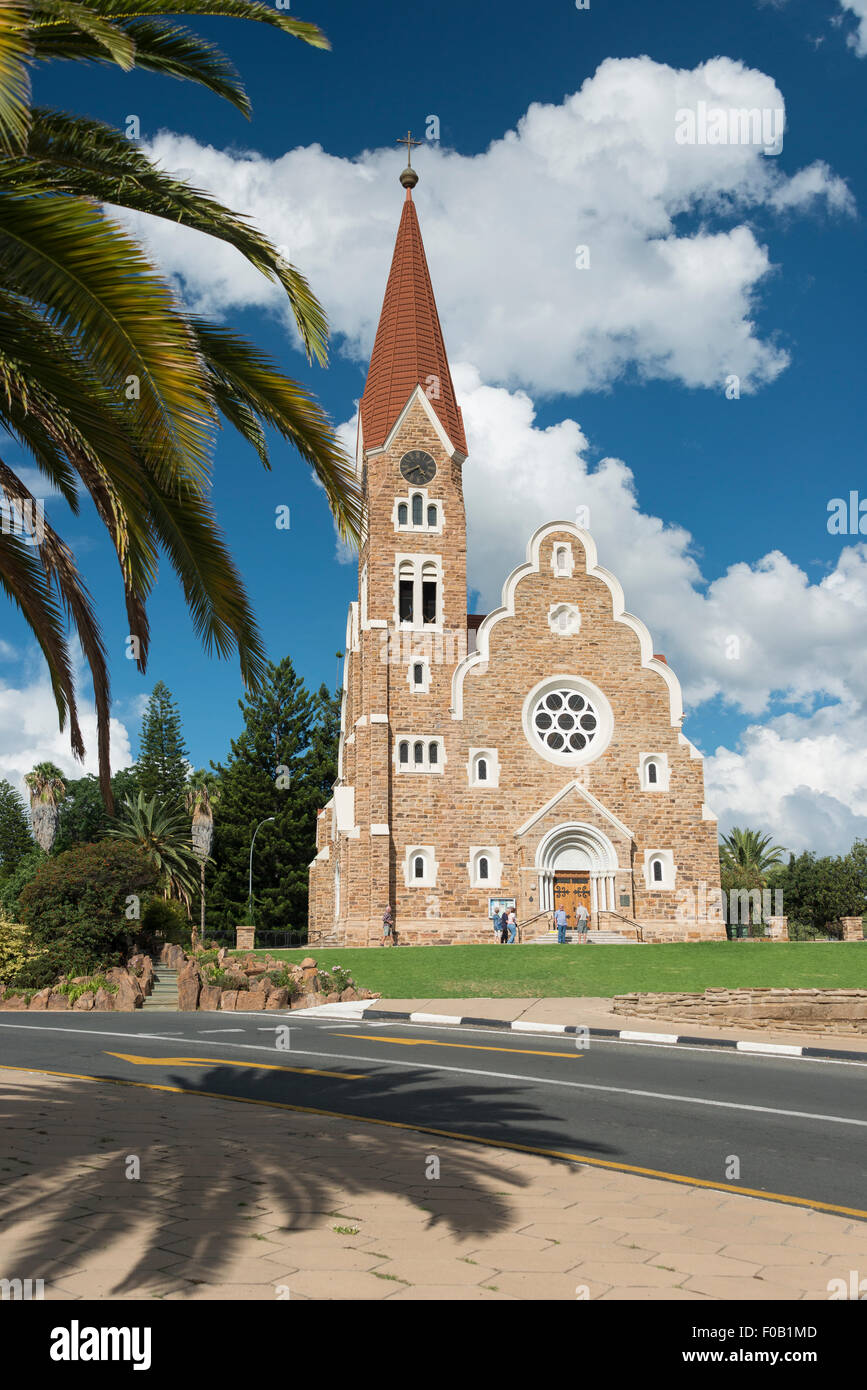 Luterana Chiesa di Cristo (Christuskirche), Fidel Castro Street, Windhoek (Windhuk), Regione di Khomas, Repubblica di Namibia Foto Stock
