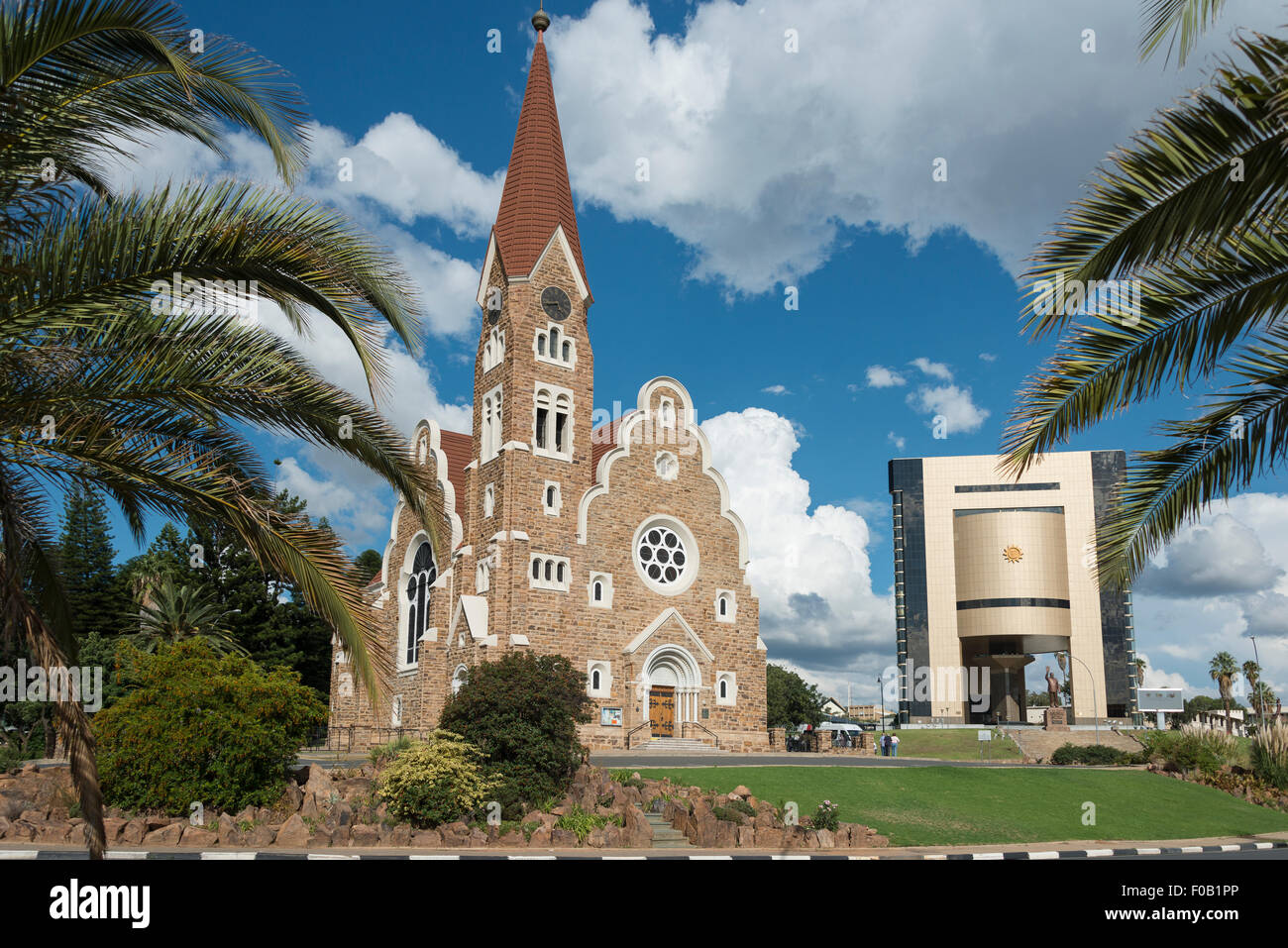 La Chiesa di Cristo (Christuskirche) e Museo Nazionale, Fidel Castro Street, Windhoek (Windhuk), Regione di Khomas, Repubblica di Namibia Foto Stock