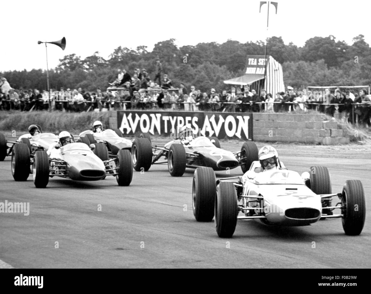 Gara di Formula 3 al GP di Gran Bretagna a Silverstone 1967 Foto Stock