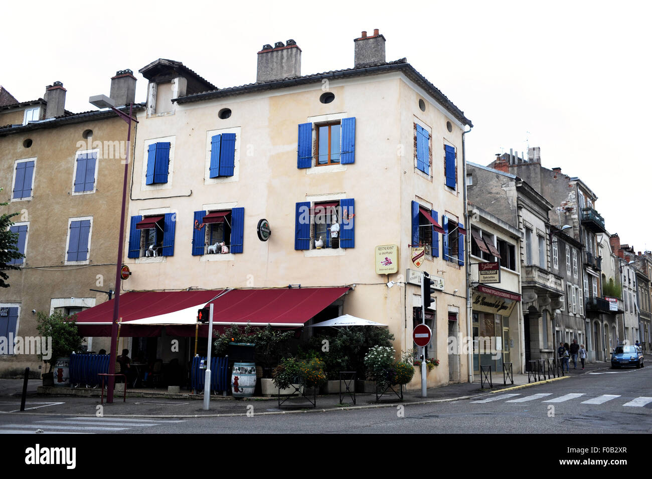 Le Mephisto ristorante in Cahors il capoluogo del dipartimento di Lotto in Midi Pyrenees area del sud ovest della Francia famosa per il suo vino Foto Stock
