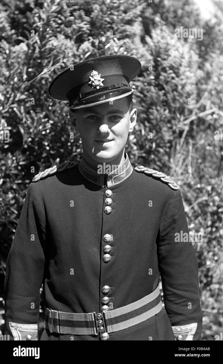 Un uomo in uniforme. Foto Stock