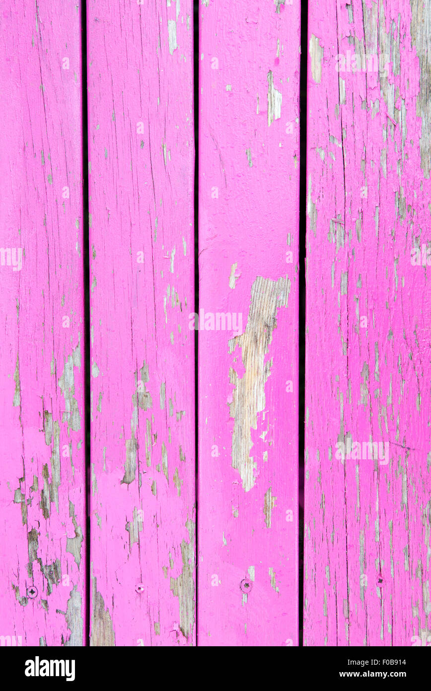 Rosa staccionata in legno come sfondo Foto Stock