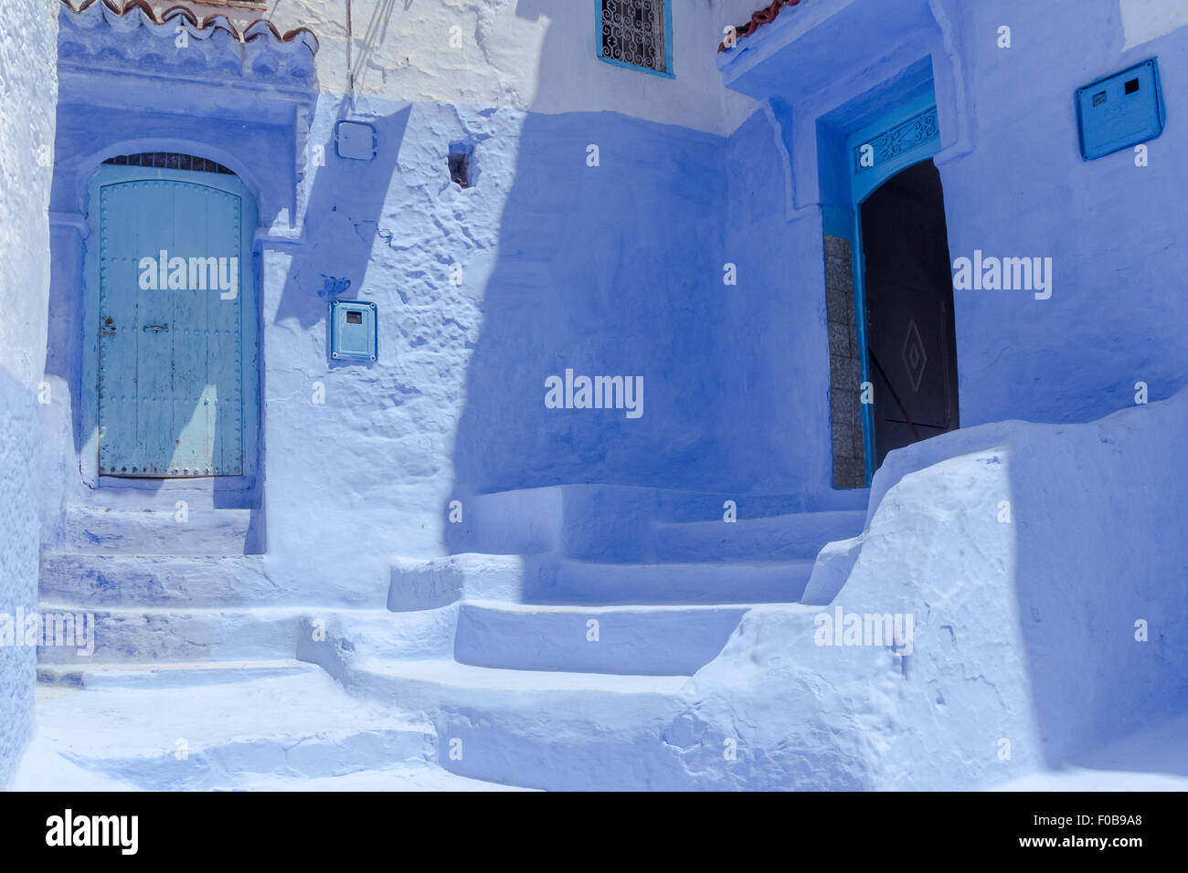 Il blue medina di Chefchaouen, Marocco Foto Stock
