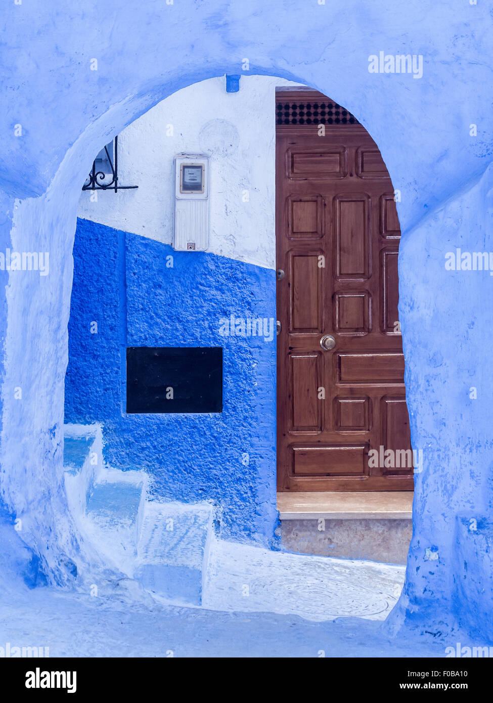 Il blue medina di Chefchaouen, Marocco Foto Stock