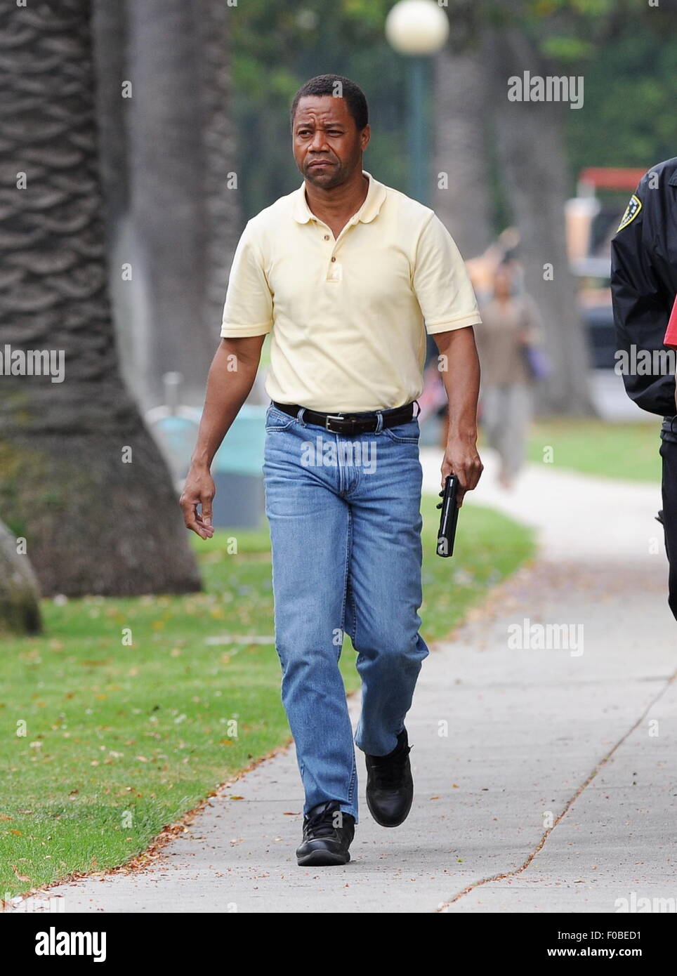 Cuba Gooding Jr a filmare il famoso GU Simpson car chase per 'American Crime Story' in Beverly Hills offre: Cuba Gooding Jr dove: Beverly Hills, in California, negli Stati Uniti quando: 10 Giu 2015 Foto Stock