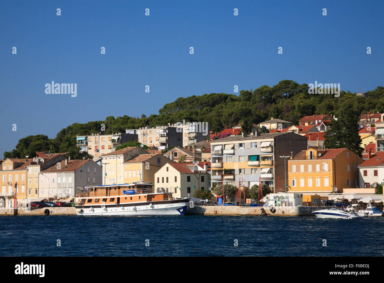 La città di Mali Losinj, isola di Losinj, Croazia Foto Stock