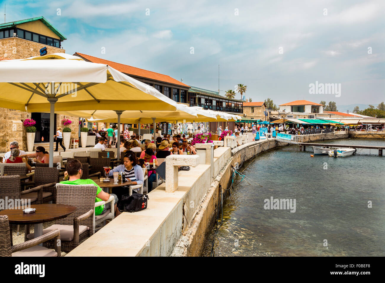 Una bella giornata a Paphos fronte mare - Cipro Foto Stock