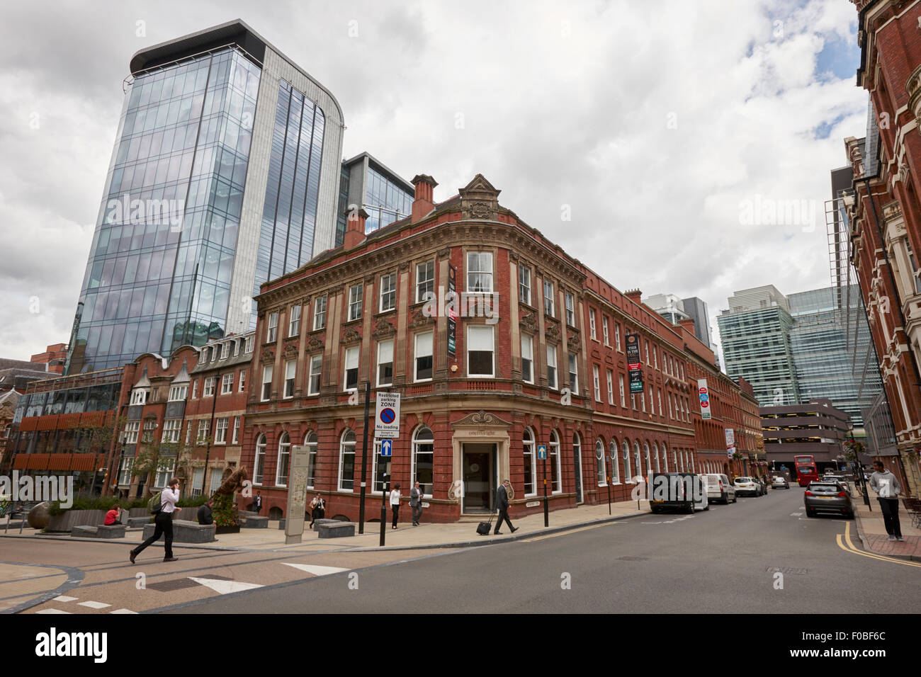 Edmund street e Church Street Junction nella Colmore Row conservation area Birmingham REGNO UNITO Foto Stock