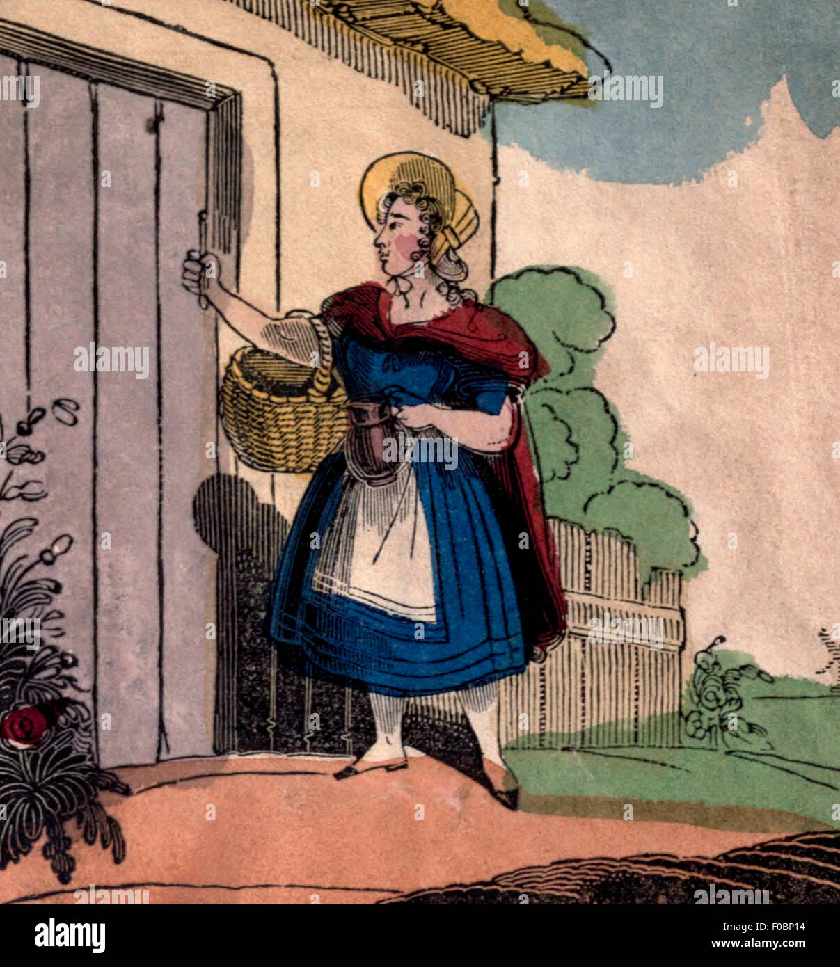 Little Red Riding Hood a casa della nonna Foto Stock