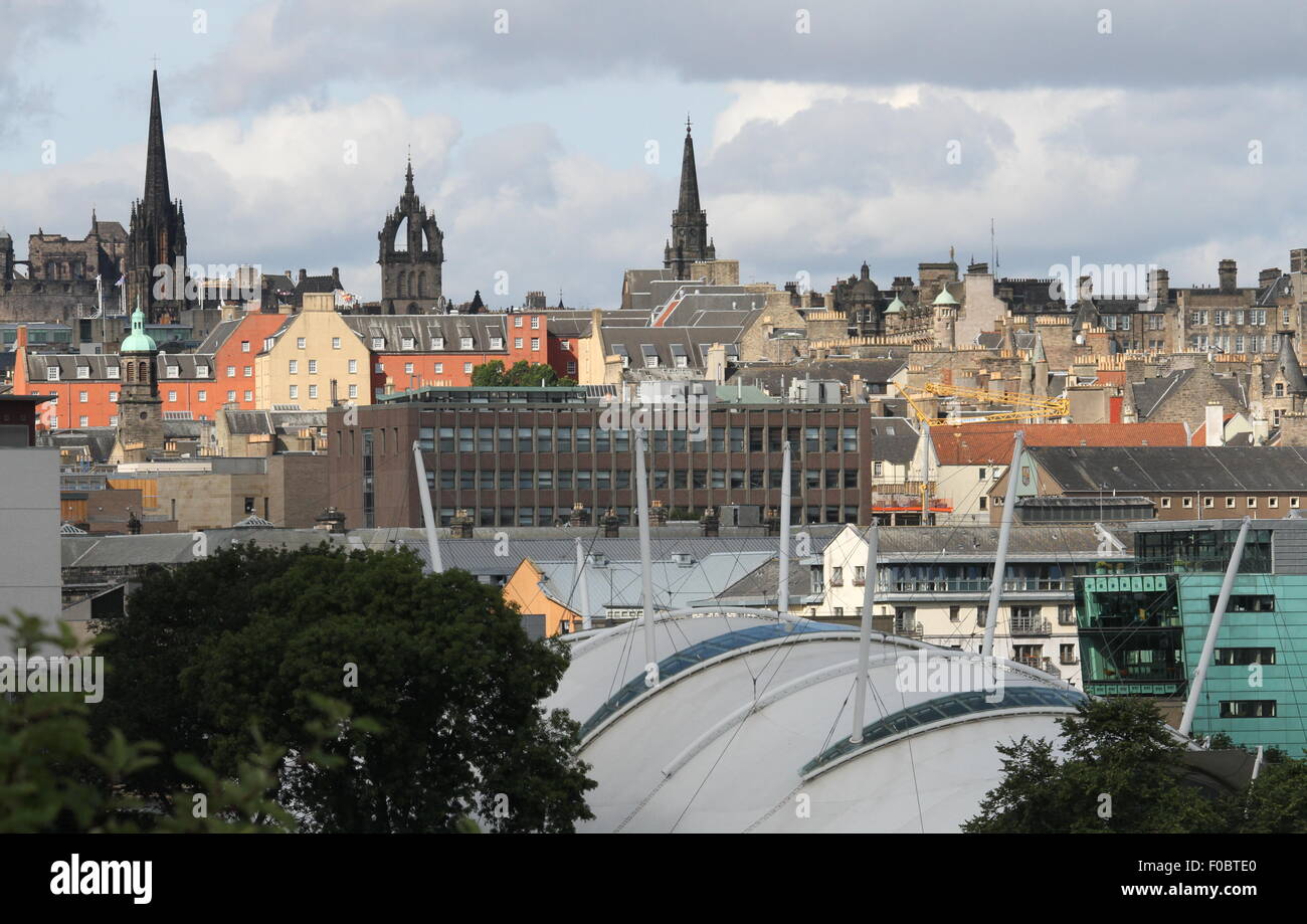 Il tetto del nostro Dynamic Earth Edimburgo Scozia Agosto 2015 Foto Stock