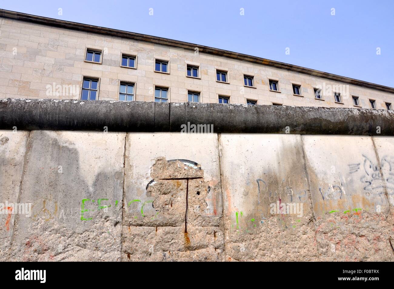 Muro di Berlino alla topografia del terrore Museum di Berlino Foto Stock