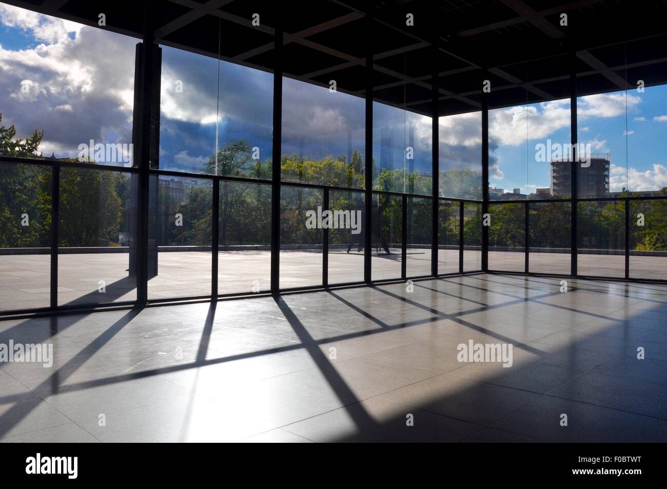 Neue Nationalgalerie di Berlino, Germania Foto Stock