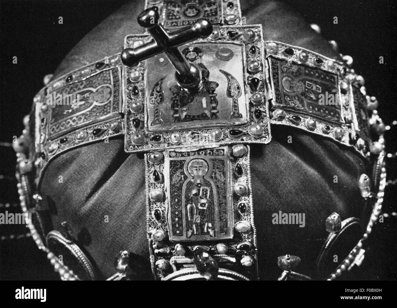 Corone / gioielli corona, Ungheria, corona di Santo Stefano, seconda versione, 1270 - 1272, diritti aggiuntivi-clearences-non disponibile Foto Stock