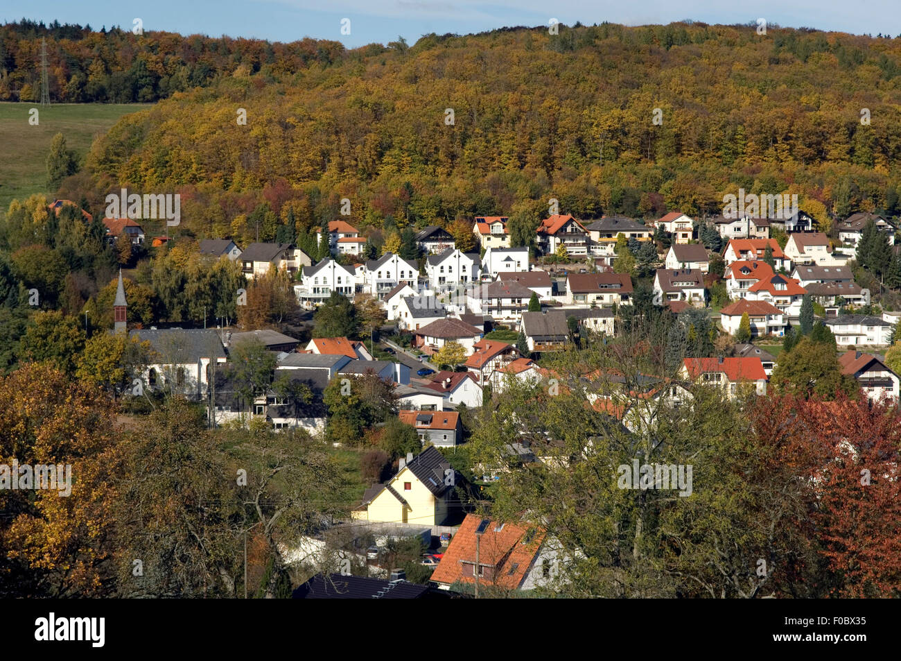 Engenhahn, Ort, Dorf, Niedernhausen, Rheingau-Taunus-Kreis, Foto Stock