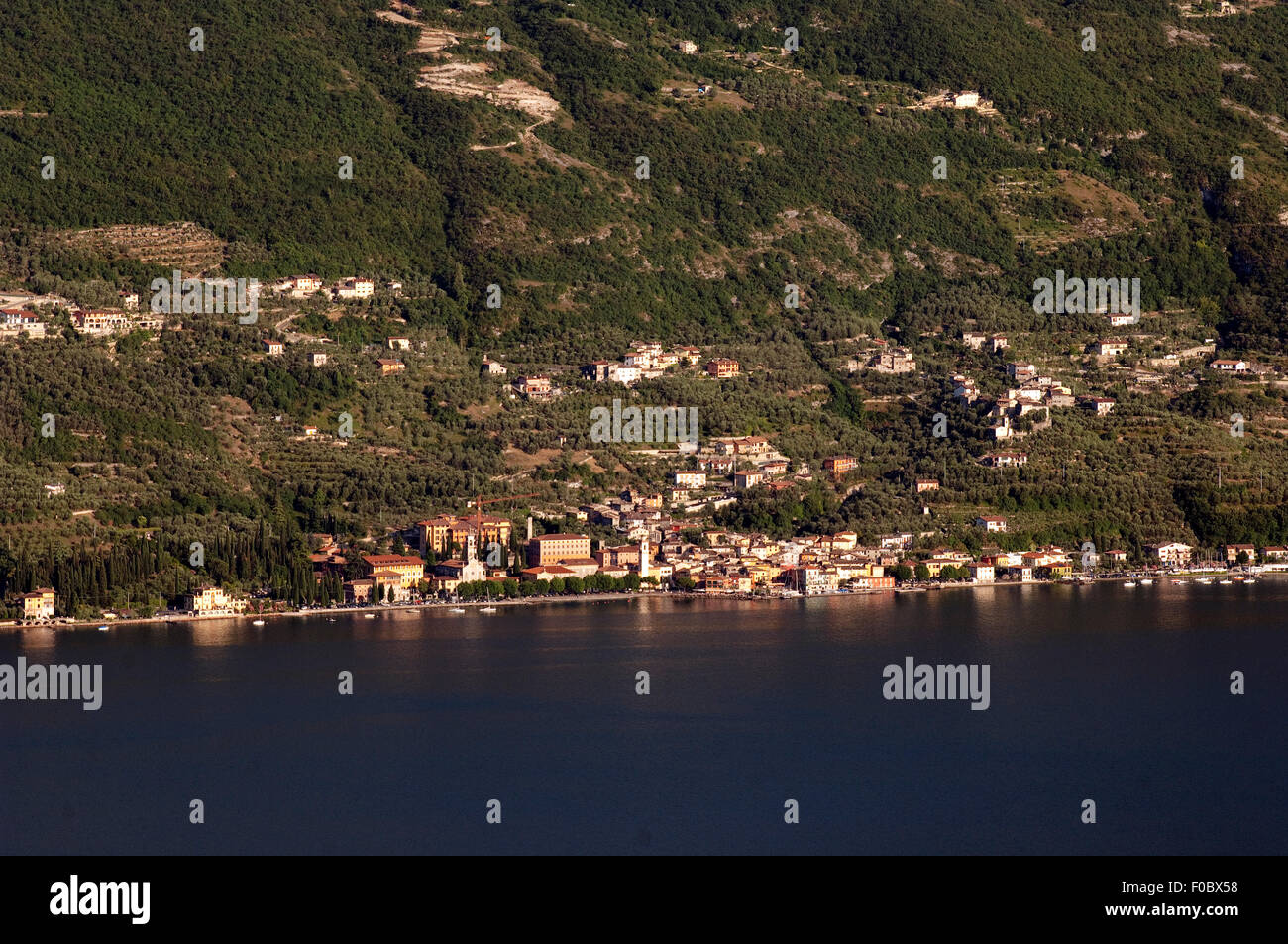 Gardasee, Trentino, ostufer Foto Stock