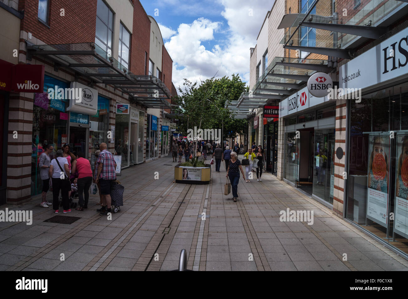 Vancouver trimestre shopping, Nuovo Conduit Street, King's Lynn, West Norfolk, Inghilterra, Regno Unito Foto Stock