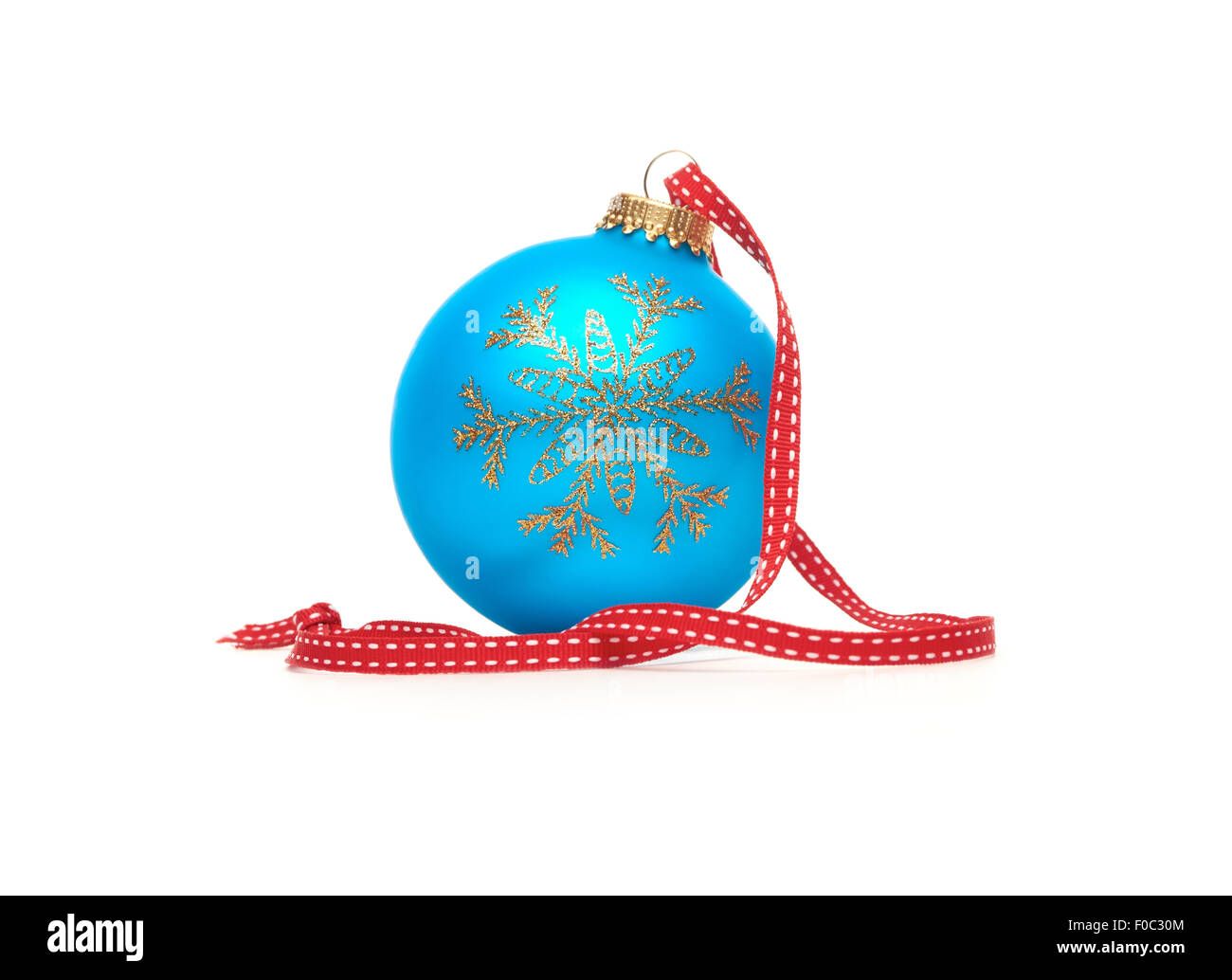 Tradizionali decorazioni natalizie isolato su uno sfondo bianco. Foto Stock