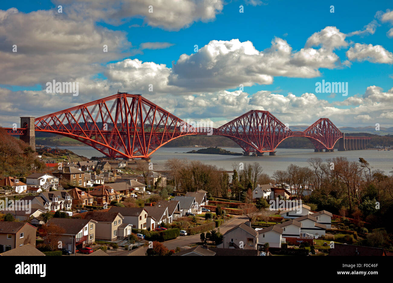 Ponte di Forth Rail North Queensferry Fife Scozia UK Foto Stock