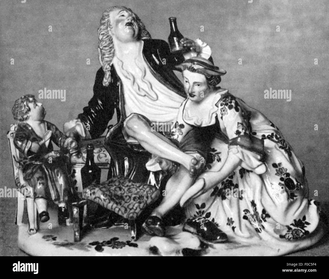 Medicina, malattie, gotta, podagra, scultura su disegno di Johann Joachim Kändler, porcellana, Meissen, 1745, porcellana di Stato, Meissen, diritti aggiuntivi-clearences-not available Foto Stock