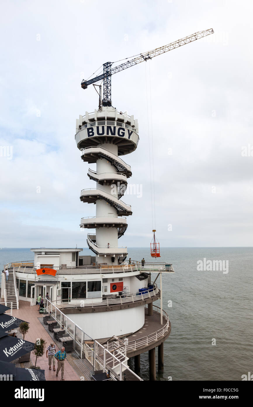 Torre Bungy di Scheveningen, Olanda Foto Stock