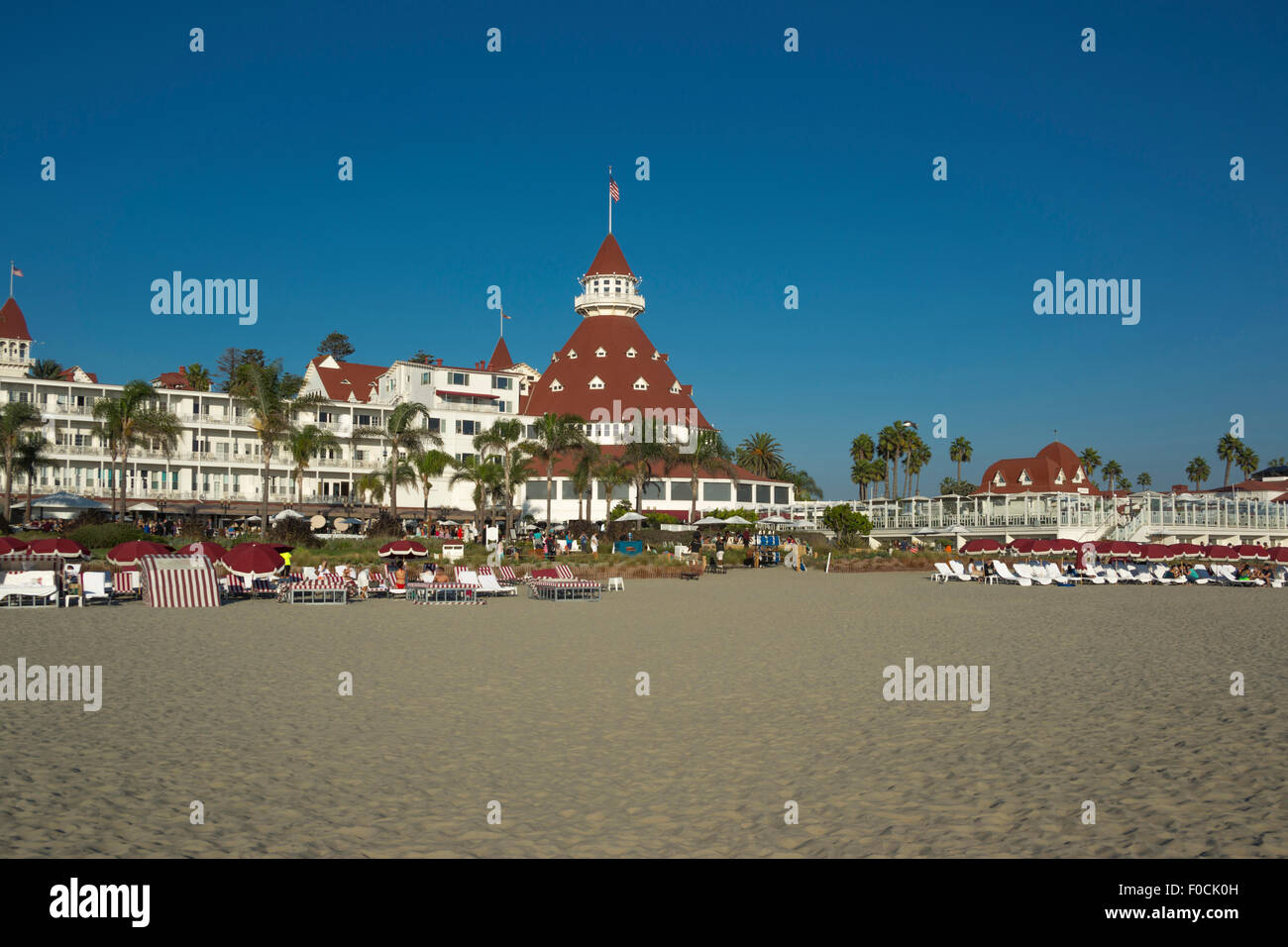 BEACH HOTEL DEL CORONADO SAN DIEGO CALIFORNIA USA Foto Stock