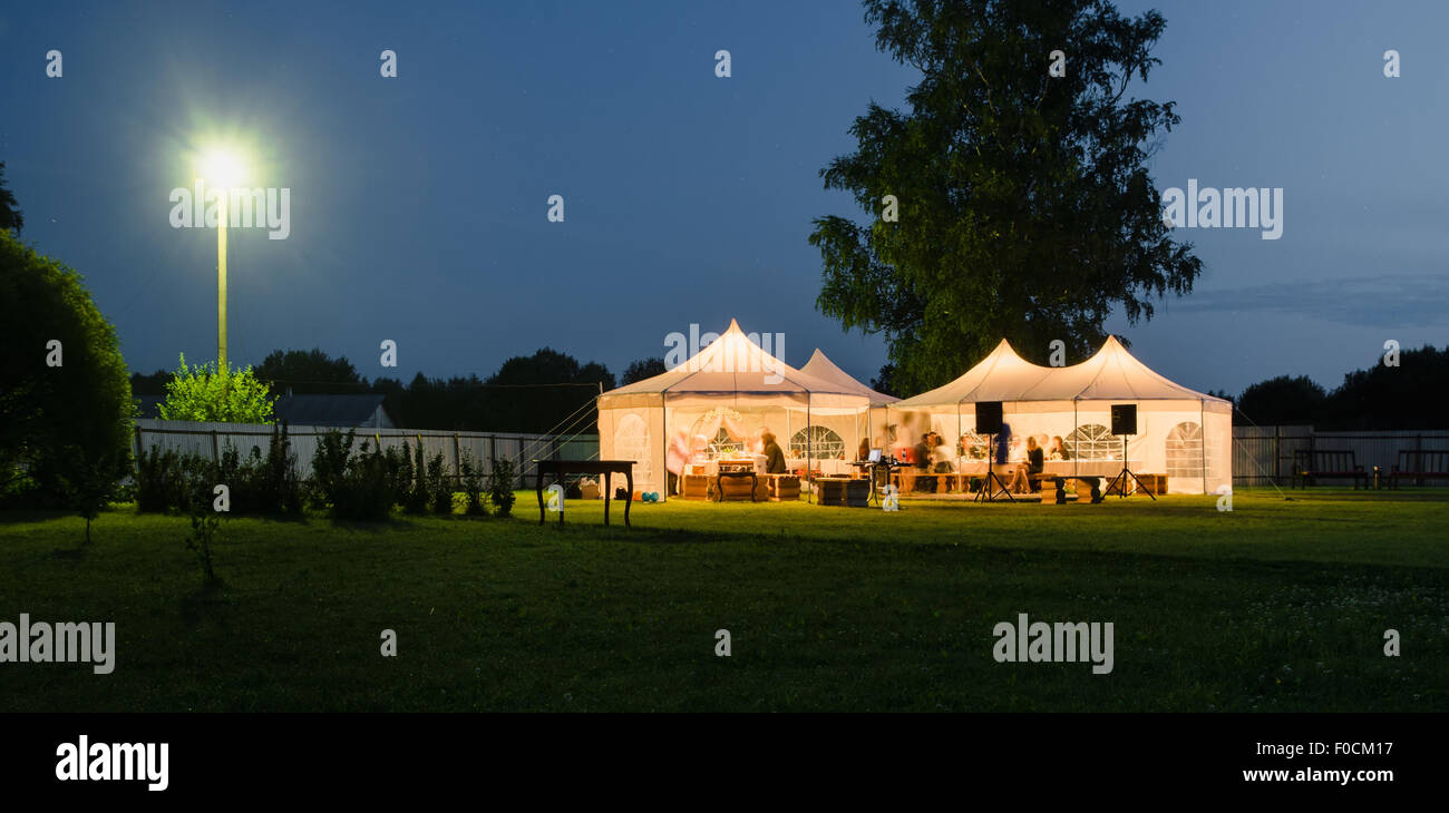 tenda di cerimonia nuziale Foto Stock