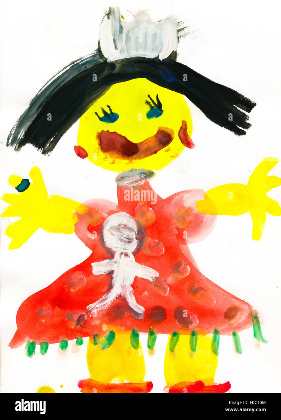 Per bambini disegno. donna in stato di gravidanza Foto Stock