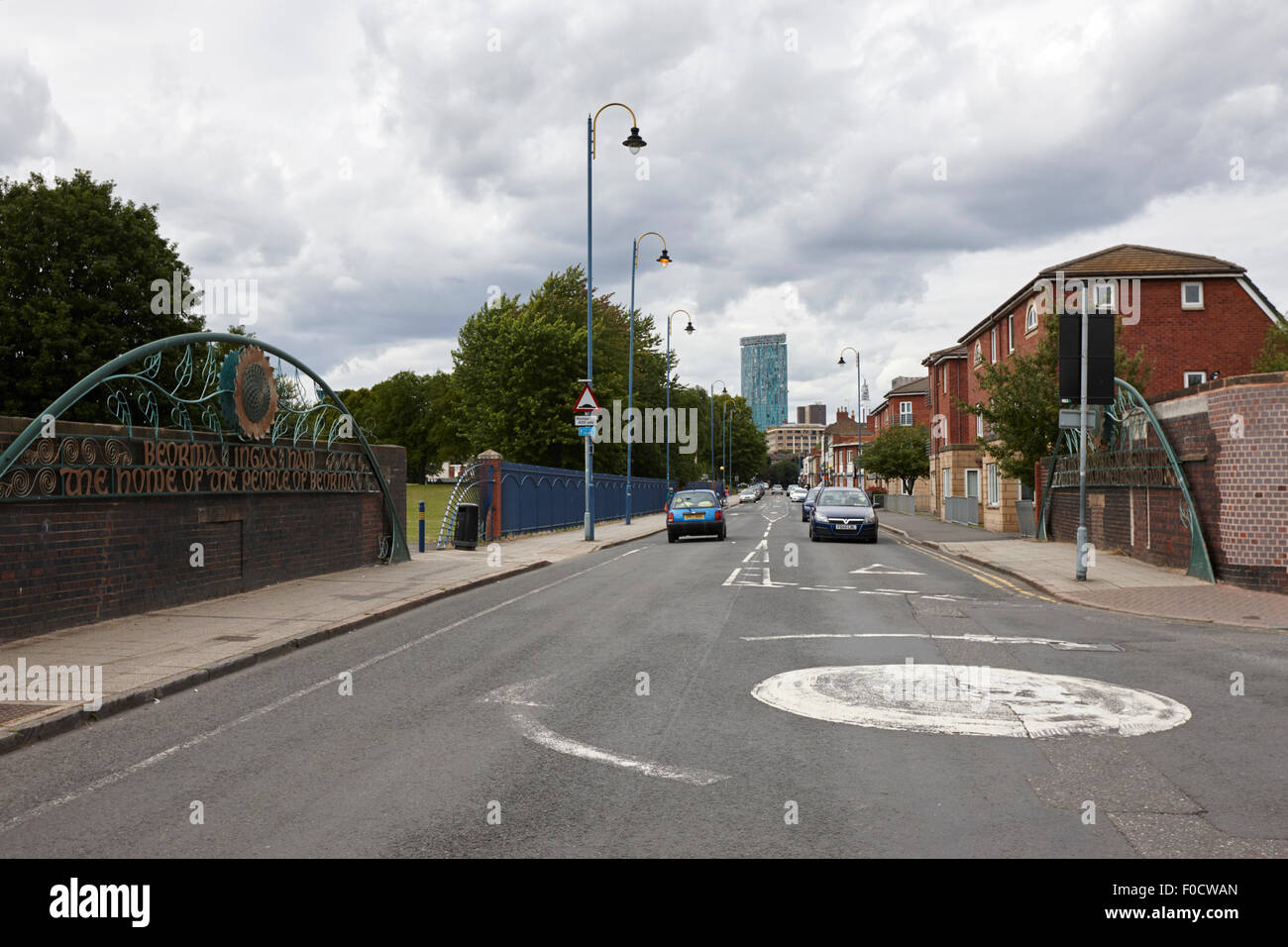 Gooch street bridge sul fiume rea vicino al sito dell'originale beorma ingas prosciutto sito di Birmingham REGNO UNITO Foto Stock