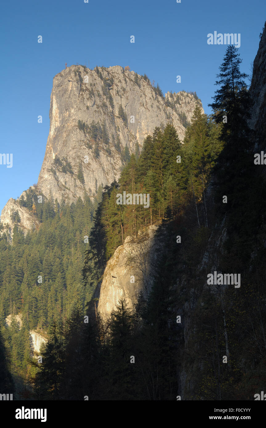 Gole di Bicaz e Mt. Altarului, Cheile Bicazului-Hasmas Parco Nazionale dei Carpazi, Transilvania, Romania, Ottobre 2008 Foto Stock