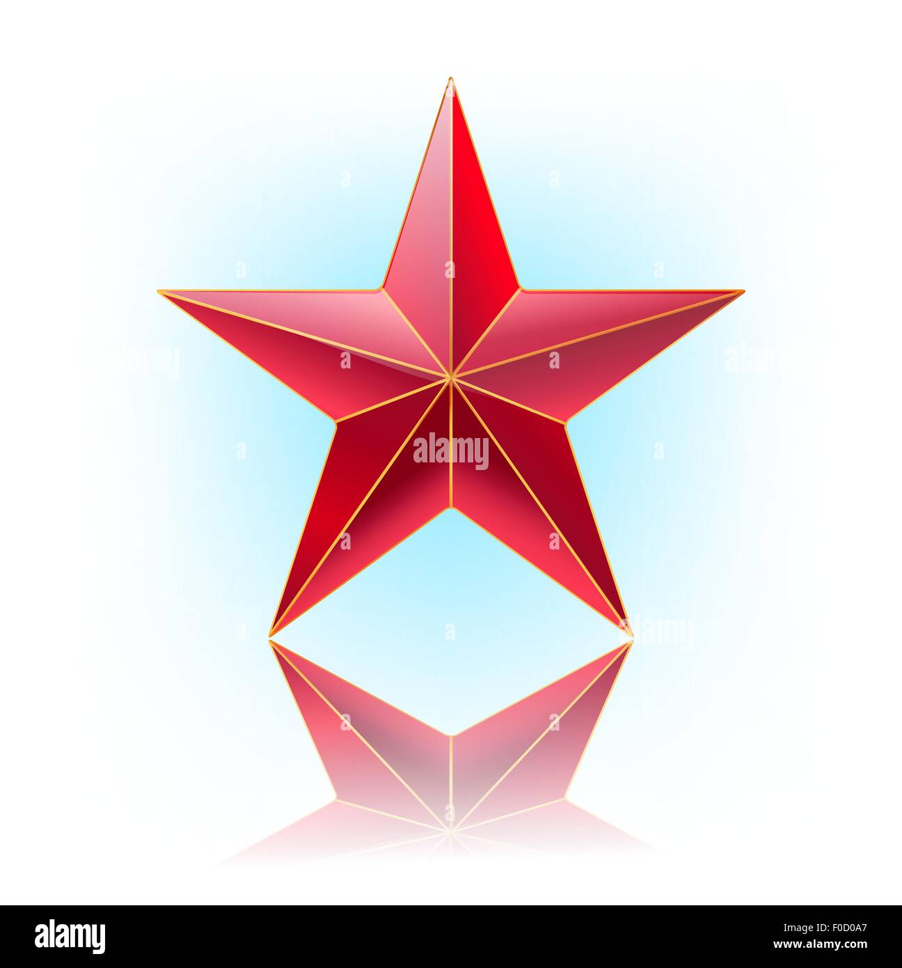 Illustrazione vettoriale di stella rossa Illustrazione Vettoriale