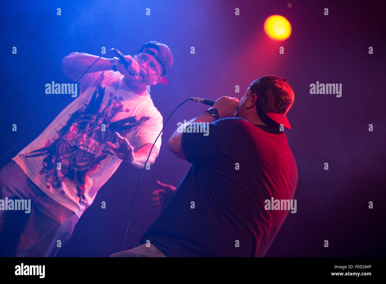 Alfa Faktion hip-hop gruppo esibirsi sul palco in Poughkeepsie New York Foto Stock