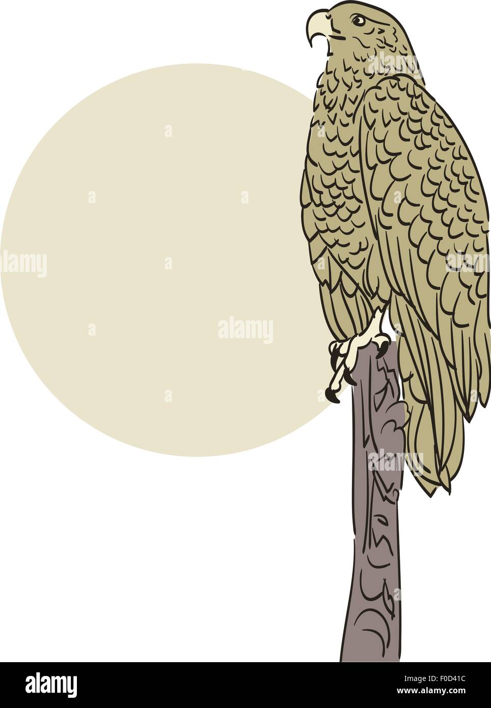 Eagle sfondo in colori retrò Illustrazione Vettoriale